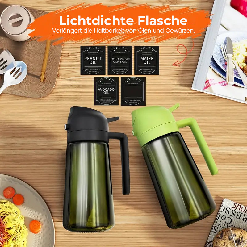 To i én lysbeskyttet olieflaske