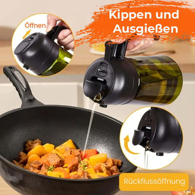 To i én lysbeskyttet olieflaske