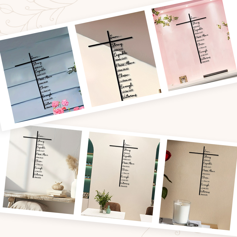 Metal Cross Wall Art med Jesus-krucifiks