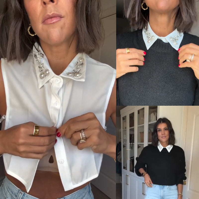 צווארון נצנצים פשוט שניתן לשליפה – מותרות