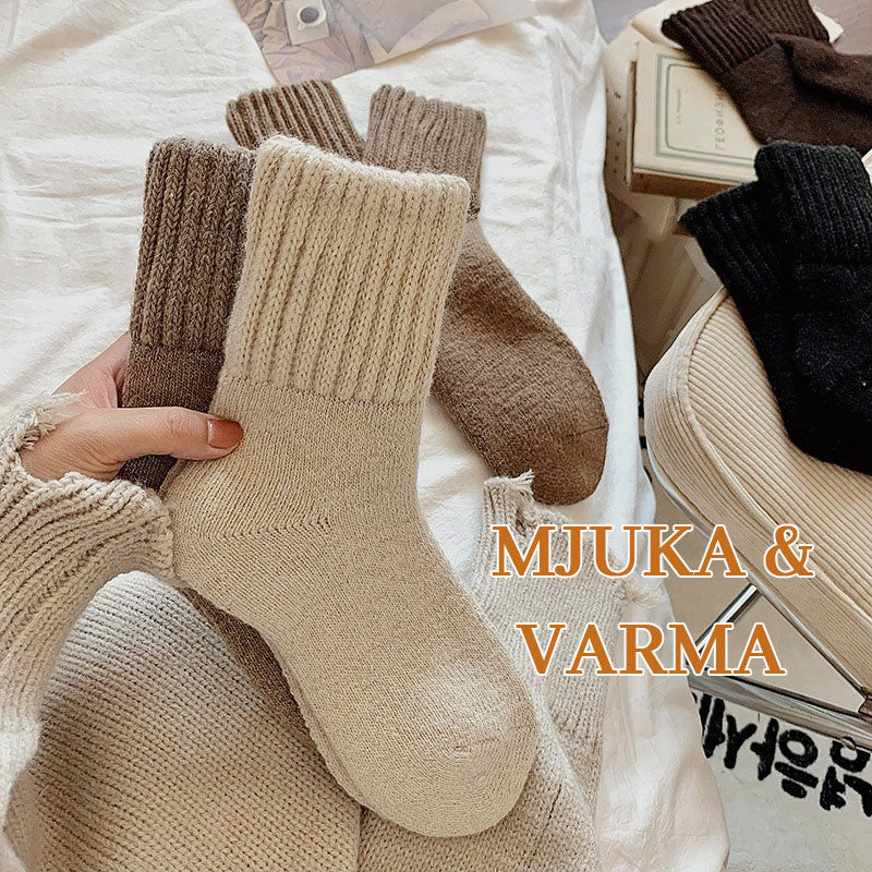 🧦5 par uldsokker til kvinder - varme, mellemhøje sokker