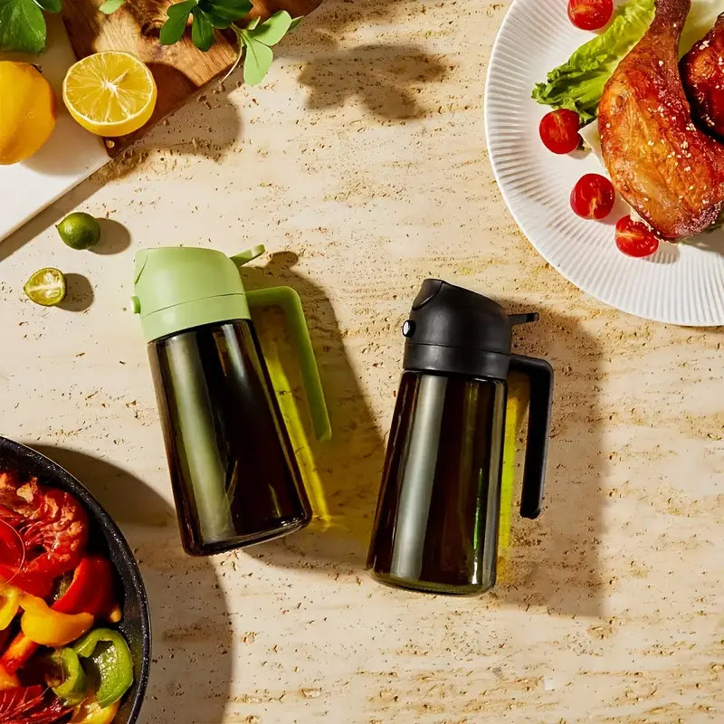 To i én lysbeskyttet olieflaske