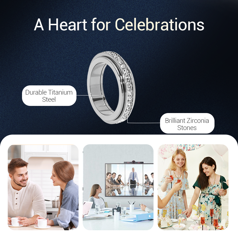 ✨ טבעת מסתובבת להפגת מתחים – הברקה מרגיעה על האצבע! ✨