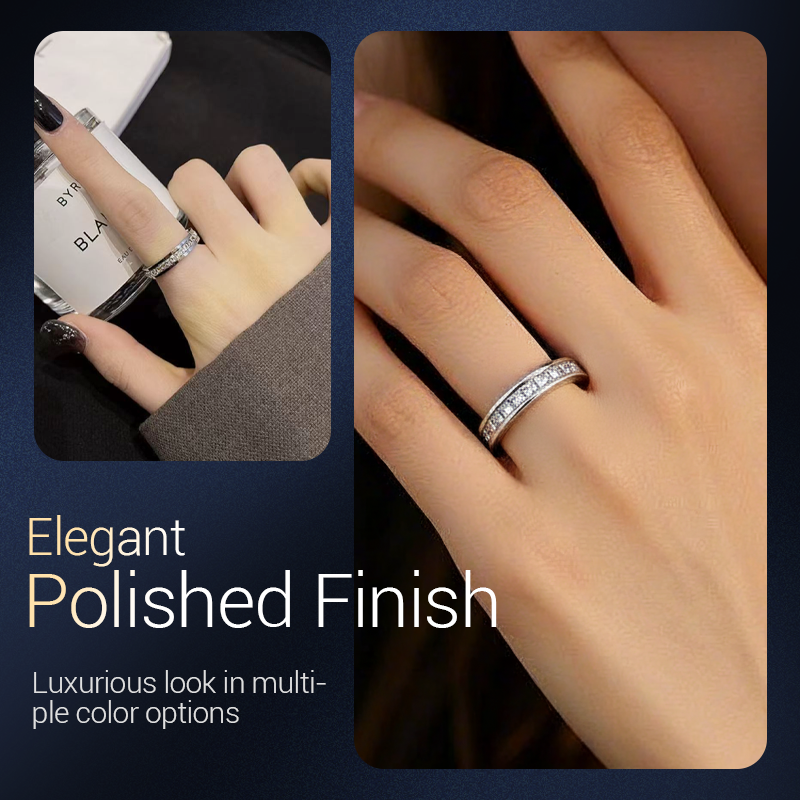 💖Black Friday-megatilbud – 50 % rabat!💖Drejeligt spinnerring i titaniumstål med zirkonia